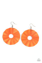 Load image into Gallery viewer, Fan the Breeze - Orange Earrings Paparazzi Accessories