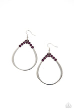 Load image into Gallery viewer, Festive Fervor - Purple Earrings Paparazzi Accessories