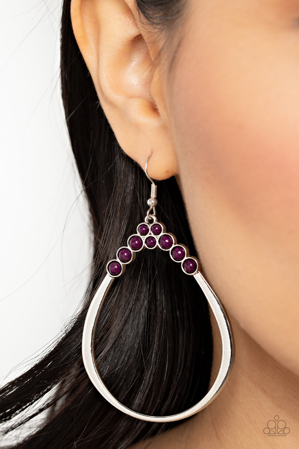 Festive Fervor - Purple Earrings Paparazzi Accessories