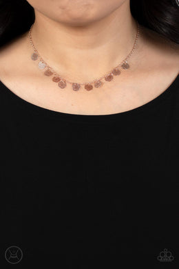 On My CHIME - Rose Gold Choker Necklace Paparazzi Accessories