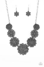 Load image into Gallery viewer, Basketful of Blossoms - Silver Floral Necklace Paparazzi Accessories