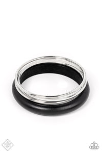 Bangles,black,fashion fix,Adventurous Attitude - Black Bangle Bracelets