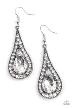 Load image into Gallery viewer, A-Lister Attitude - White Rhinestone Earrings Paparazzi Accessories