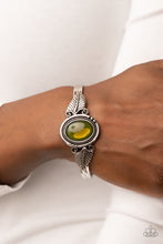 Load image into Gallery viewer, Serendipitous Sojourn - Green Stone Cuff Bracelet Paparazzi Accessories