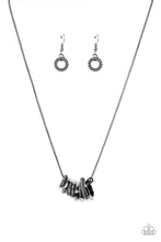 Load image into Gallery viewer, Mechanical Mischief - Black Gunmetal Necklace Paparazzi Accessories