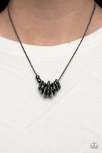 Load image into Gallery viewer, Mechanical Mischief - Black Gunmetal Necklace Paparazzi Accessories