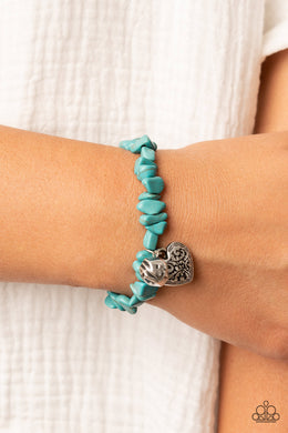 Love You to Pieces - Blue Bracelet Paparazzi Accessories