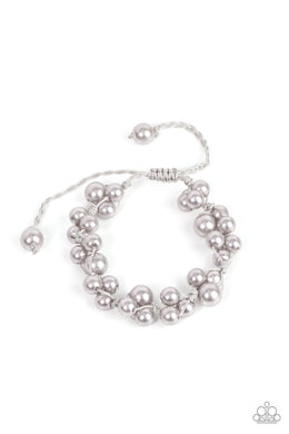 Vintage Versatility - Silver Pearl Bracelet Paparazzi Accessories