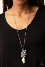 Load image into Gallery viewer, Drip Drop Dazzle - Silver Pearl Necklace Paparazzi Accessories