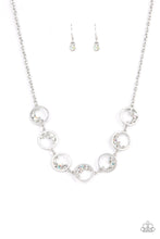 Load image into Gallery viewer, Blissfully Bubbly - White Rhinestone Necklace Paparazzi Accessories