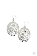 Load image into Gallery viewer, Meadow Maiden - Blue Rhinestone Floral Earrings Paparazzi Accessories