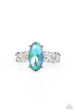 Load image into Gallery viewer, Stellar Sensation - Green Iridescent Rhinestone Ring Paparazzi Accessories