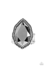 Load image into Gallery viewer, Avant-GRANDEUR - Silver Hematite Rhinestone Ring Paparazzi Accessories