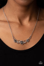 Load image into Gallery viewer, Celestial Cadence - Silver Rhinestone Necklace Paparazzi Accessories