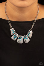 Load image into Gallery viewer, Jubilee Jingle - Blue Rhinestone Necklace Paparazzi Accessories