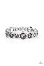 Load image into Gallery viewer, Twinkling Tease - Silver Rhinestone Stretchy Bracelet Paparazzi Accessories