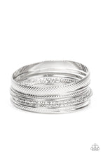 Load image into Gallery viewer, Circlet Circus - Silver Bangle Bracelets Paparazzi Accessories