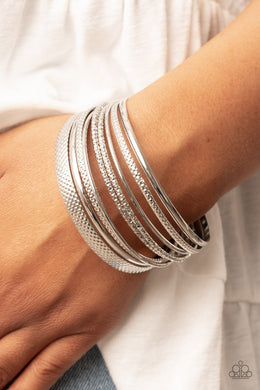 Circlet Circus - Silver Bangle Bracelets Paparazzi Accessories