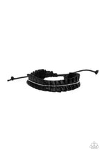 Load image into Gallery viewer, Hard to PLEATS - Black Urban Bracelet Paparazzi Acessories