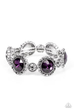 Load image into Gallery viewer, Palace Property - Purple Rhinestone Stretchy Bracelet Paparazzi Accessories