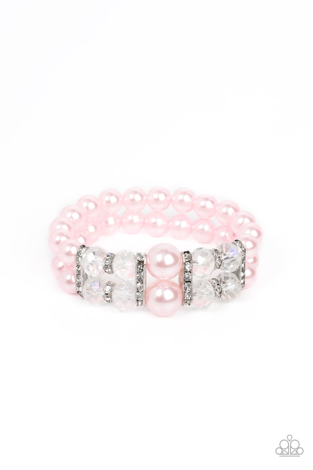 Timelessly Tea Party - Pink Pearl Stretchy Bracelet