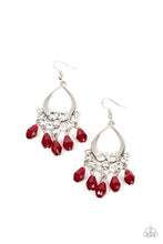 Load image into Gallery viewer, Famous Fashionista - Red Earrings Paparazzi Accessories