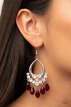 Load image into Gallery viewer, Famous Fashionista - Red Earrings Paparazzi Accessories