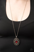 Load image into Gallery viewer, Sonata Swing - Red Rhinestone Necklace Paparazzi Accessories