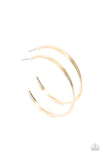 Load image into Gallery viewer, Monochromatic Curves - Gold Hoop Earrings Paparazzi Accessories