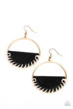 Load image into Gallery viewer, Lavishly Laid Back - Black Earrings Paparazzi Accessories
