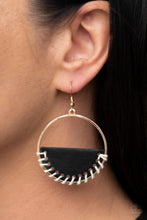 Load image into Gallery viewer, Lavishly Laid Back - Black Earrings Paparazzi Accessories