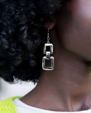 Public Square - Silver Earrings Paparazzi Accessories