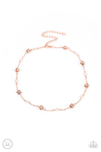Load image into Gallery viewer, Rumored Romance - Copper Pearl Rhinestone Choker Neckace Paparazzi Accessories