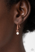 Load image into Gallery viewer, Rumored Romance - Copper Pearl Rhinestone Choker Neckace Paparazzi Accessories