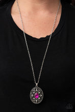 Load image into Gallery viewer, Sonata Swing - Pink Rhinestone Necklace Paparazzi Accessories