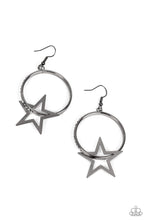 Load image into Gallery viewer, Superstar Showcase - Black Rhinestone Star Earrings Paparazzi Accessories