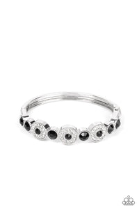 black,hinge,rhinestones,Crowns Only Club - Black Rhinestone Hinge Bracelet