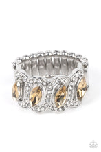 Load image into Gallery viewer, Staggering Sparkle - Brown Rhinestone Ring Paparazzi Accessories