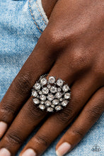 Load image into Gallery viewer, SELFIE-Confidence - Black Gunmetal Rhinestone Ring Paparazzi Accessories