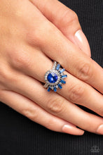 Load image into Gallery viewer, Ravishing Radiance - Blue Rhinestone Ring Paparazzi Accessories