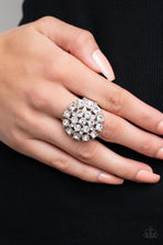 Load image into Gallery viewer, SELFIE-Confidence - White Rhinestone Ring Paparazzi Accessories