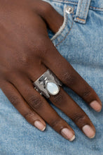 Load image into Gallery viewer, Optimistically Oracle - White Opal Ring Paparazzi Accessories
