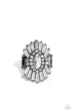Load image into Gallery viewer, Daringly Deco - Black Rhinestone Ring Paparazzi Accessories