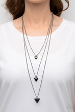 Load image into Gallery viewer, Follow the LUSTER - Black Gem Necklace Paparazzi Accessories