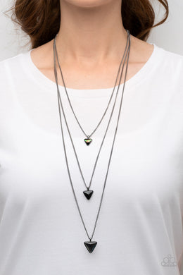 Follow the LUSTER - Black Gem Necklace Paparazzi Accessories