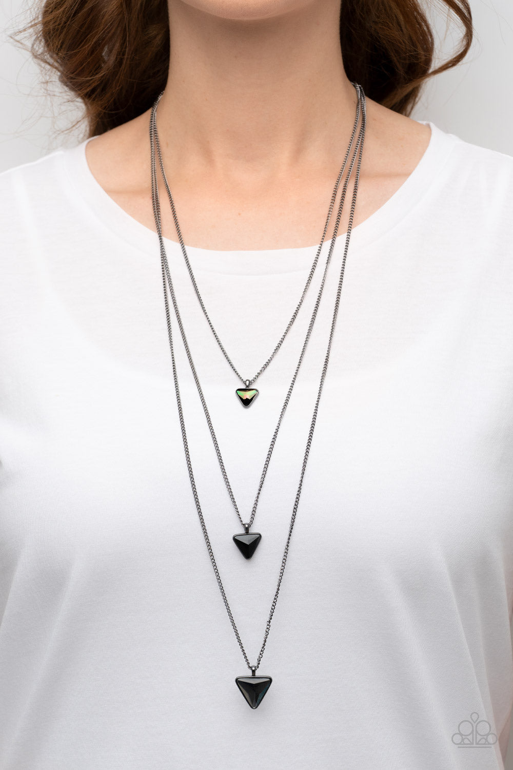 Follow the LUSTER - Black Gem Necklace Paparazzi Accessories