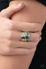Load image into Gallery viewer, Sizzling Sultry - Green Rhinestone Ring Paparazzi Accessories