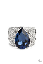 Load image into Gallery viewer, Kinda a Big Deal - Blue Rhinestone Ring Paparazzi Accessories