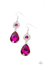 Load image into Gallery viewer, Collecting My Royalties - Pink Rhinestone Earrings Paparazzi Accessories