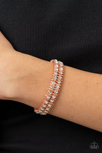 Load image into Gallery viewer, Generational Glimmer - Copper Rhinestone Stretchy Bracelet Paparazzi Accessories